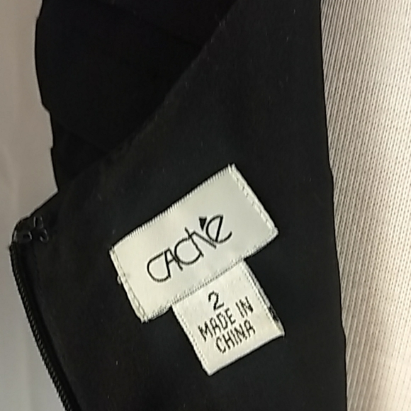 Black Cache evening dress short,  size 2 - Picture 6 of 6